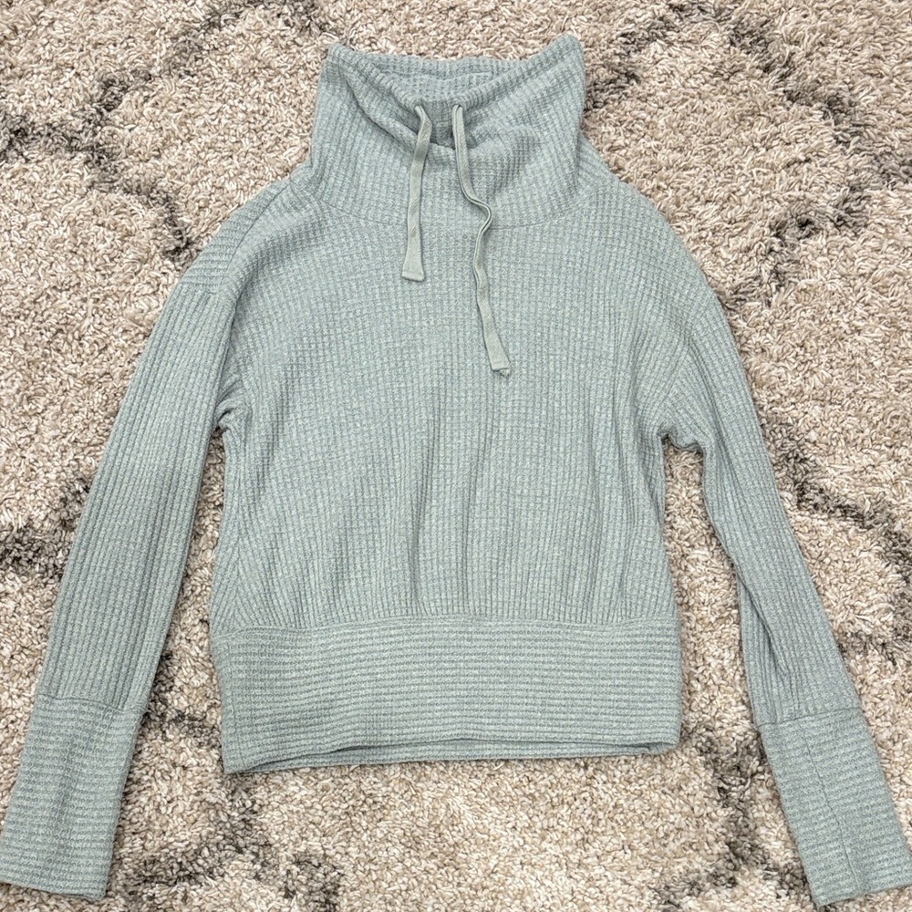 Anthropologie Saturday Sunday Whistler Waffle Knit Cowl Sweater Small